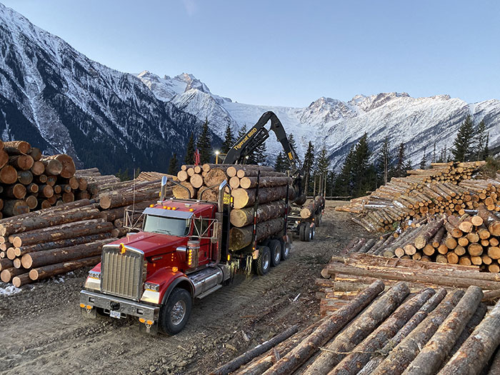 Double T Dirtworx offers logging and hauling services anywhere in BC and Alberta.